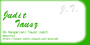 judit tausz business card